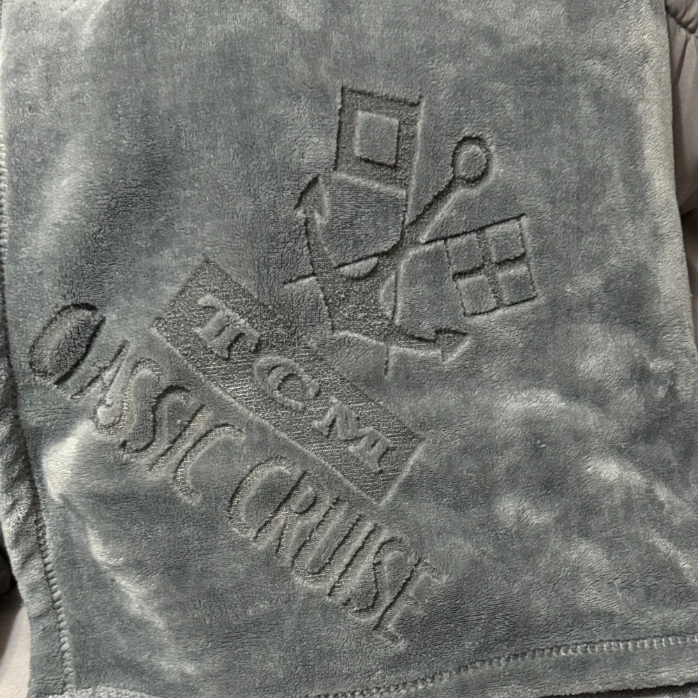 TCM Classic Cruise 2019 Cozy Soft Grey Blanket Throw Turner Classic Movies